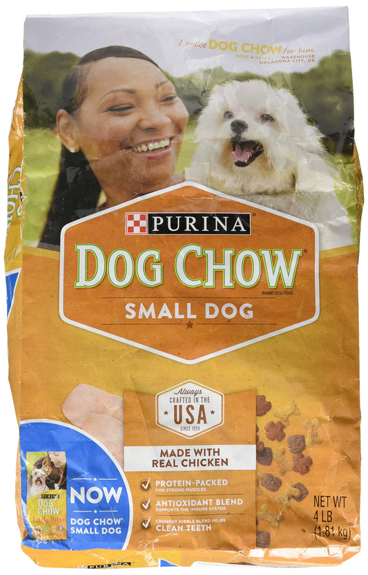 Purina Dog Chow Little Bites for Small Breed Dog Food Dry Recipe with Real Chicken and Beef - 4 lb. Bag Packaging May Vary